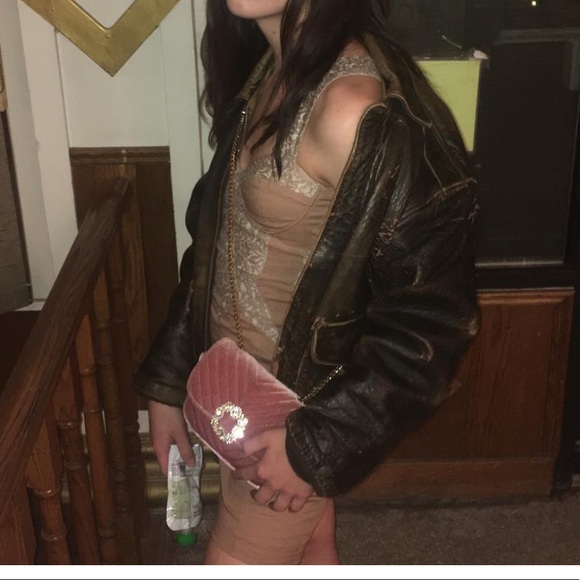 90s Brown Lace Tight Fitting Dress Bustiers Cup - Picture 6 of 6